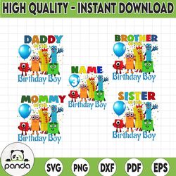 personalized numberblocks friends png, custom master builder birthday png, birthday boy brick png, blocks number inspire