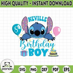 personalized name birthday stitch png, happy birthday stitch baby png, lilo and stitch png, cute stitch clipart, instant