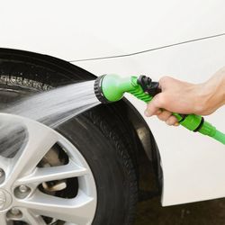 multi-use foldable high-pressure hose – ideal for gardening, cleaning & more