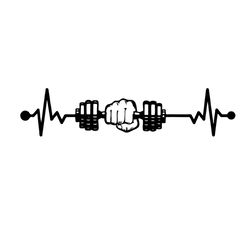 barbell heartbeat png, trending png, heartbeat png, hand hold barbell, barbell png,gym png, fitness png, weights png, sq