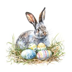 easter bunny clipart, rabbit clipart, printable watercolor clipart, high quality jpgss