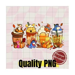 halloween winnie pooh shirt sublimation png, retro pooh coffee halloween png, spooky season png, pooh png, pooh bear png