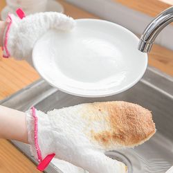 bamboo fiber dishwashing gloves