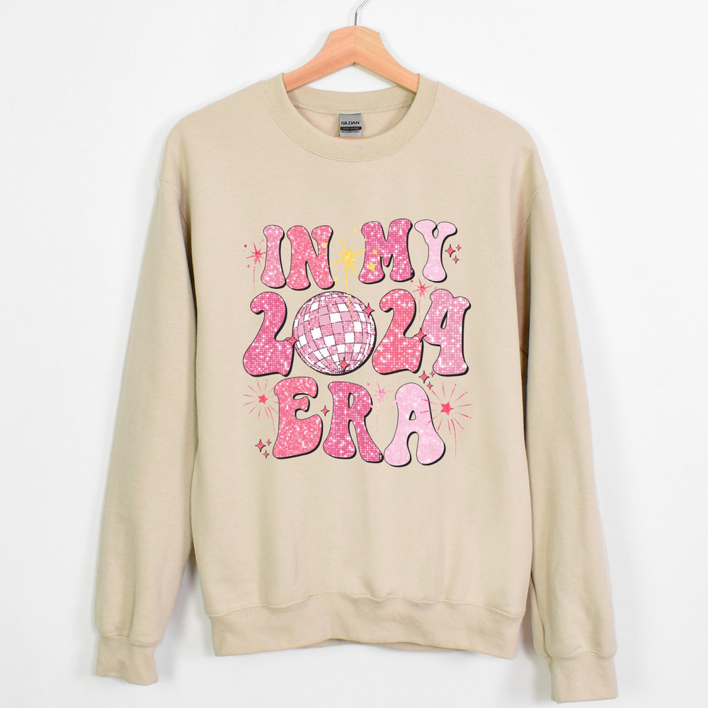 In My 2024 Era Sweatshirt, New Years Sweatshirt 2024, Mirror Disco Ball Shirt, Hello 2024 T-shirt, New Years Eve Shirt, New Year Group Tee.jpg