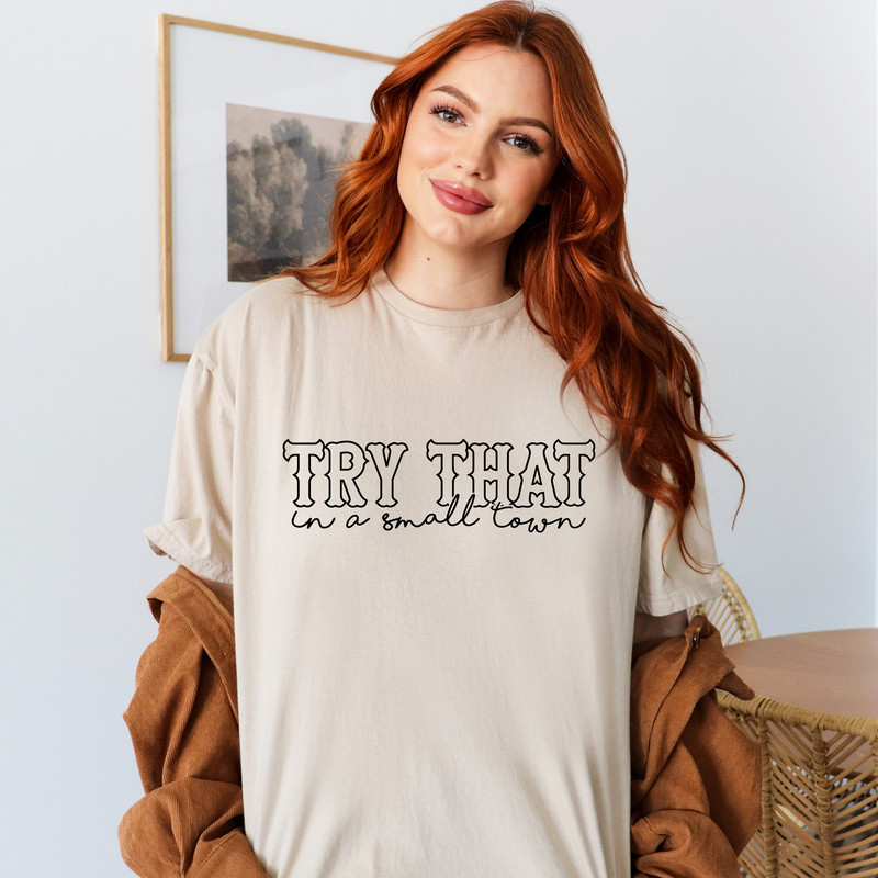 Music Lyrics Try That In A Small Town Shirt Aldean Girl Country Shirt Small Town Tee Shirt Somebody Problem Gift For Her.jpg