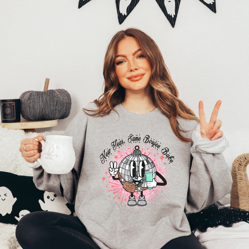 New Year Same Boujee Babe Sweatshirt, Disco Ball T-shirt, Happy New Year Shirt, Groovy New Year Shirt, New Year Party Shirt, 2024 Sweater.jpg