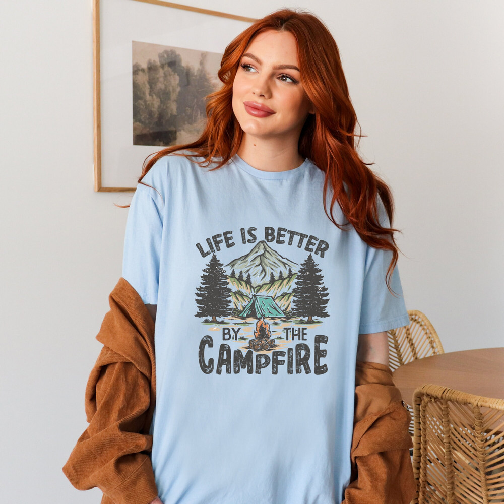 Retro Life Is Better By The Campfire Shirt, Campfire Sweatshirt, Life is Better Around the Campfire T-shirt, Funny Camping Sweatshirt.jpg