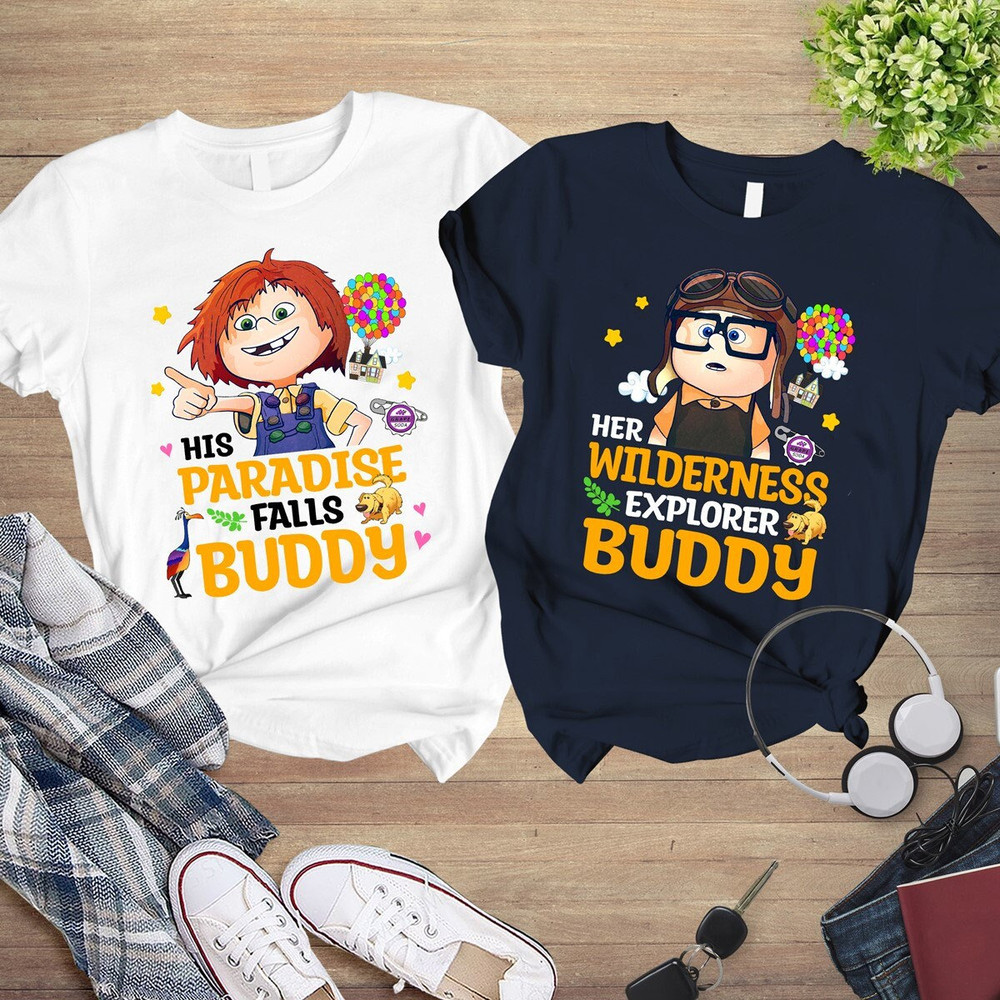 Carl and Ellie Couple Shirts You Will Always Be My Greatest Adventure Shirt Up Movie Couple Tees Couple Matching Tees Honeymoon Shirts.jpg