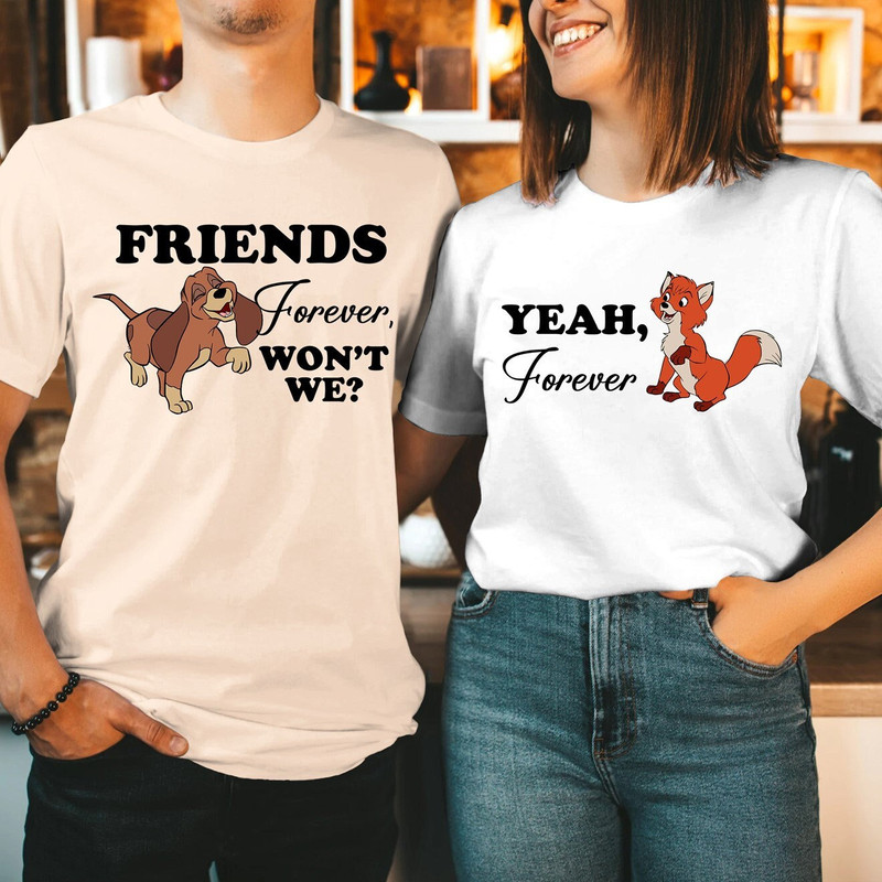 Fox And The Hound Couple Shirt Todd And Copper Shirt Fox And The Hound Friends Forever Shirt Friends Shirt Best Friend Gift 1.jpg