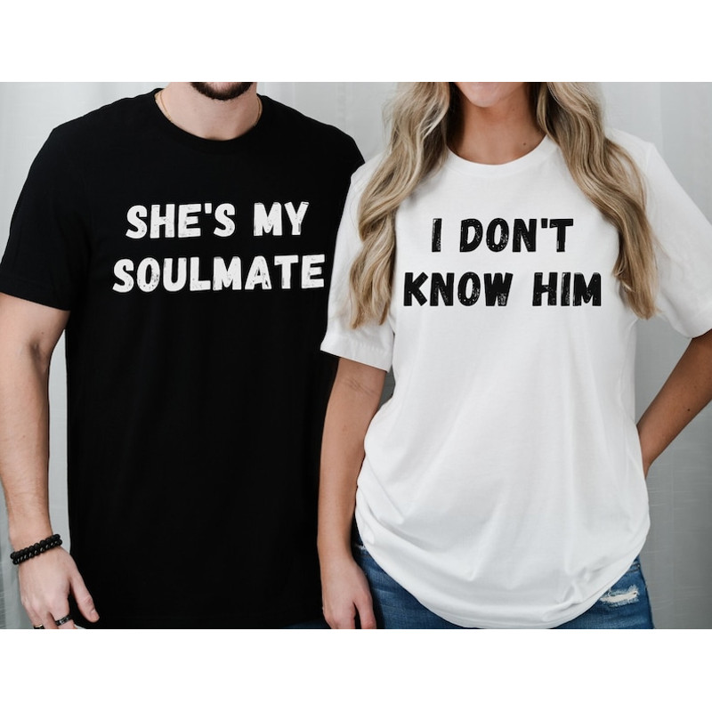 Matching Couples Shirts, Funny His and Hers T-shirts, Soulmate Shirt, Couples Gift, Mismatched Tee, Funny Shirt Saying, Bella Canvas, Corny1.jpg