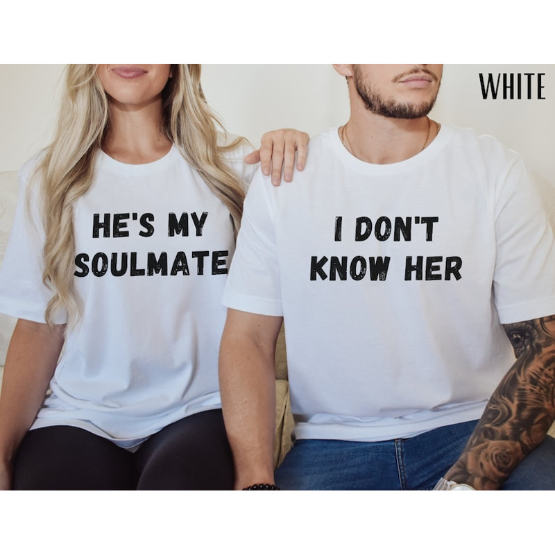 Matching Couples Shirts, Funny His and Hers T-shirts, Soulmate Shirt, Couples Gift, Mismatched Tee, Funny Shirt Saying, Bella Canvas, Corny2.jpg