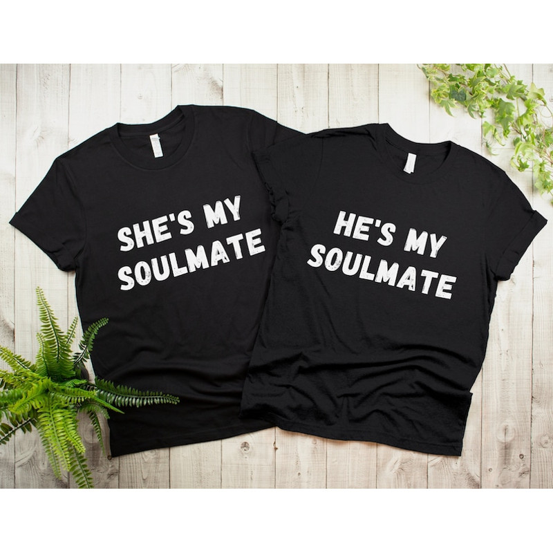 Matching Couples Shirts, Funny His and Hers T-shirts, Soulmate Shirt, Couples Gift, Mismatched Tee, Funny Shirt Saying, Bella Canvas, Corny3.jpg