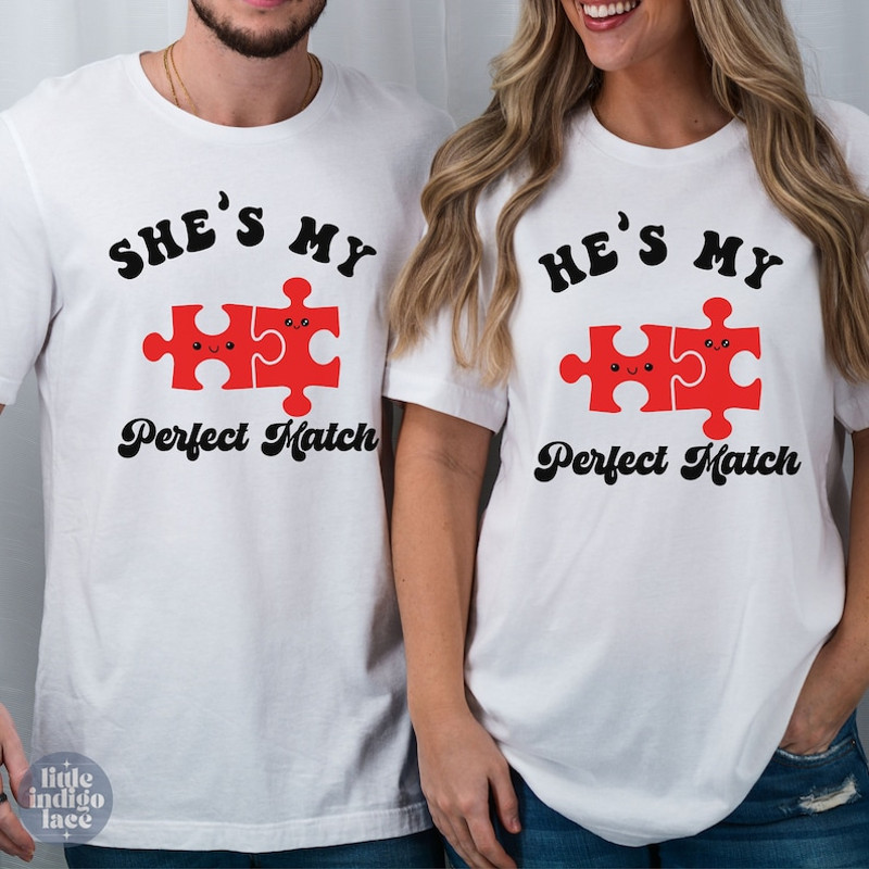 Valentine's Day Shirt for Couples, Perfect Match Tshirt, Valentine couples tshirt, Couples Matching Shirt, Valentine Gift for Wife2.jpg