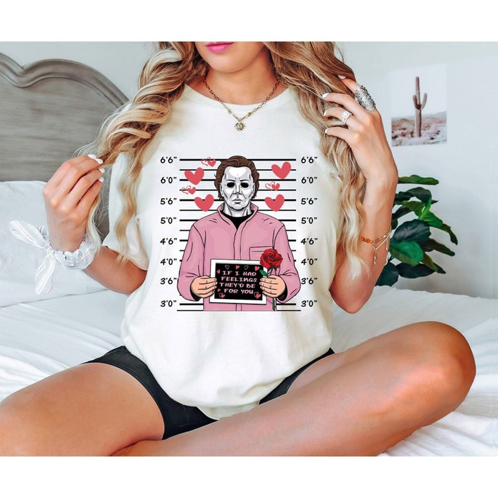 Michael Myers Shirt, Horror Characters Shirt, Horror Valentine's Day Gifts, gift for valentine, Valentine’s Day Michael Myers Horror movie1.jpg
