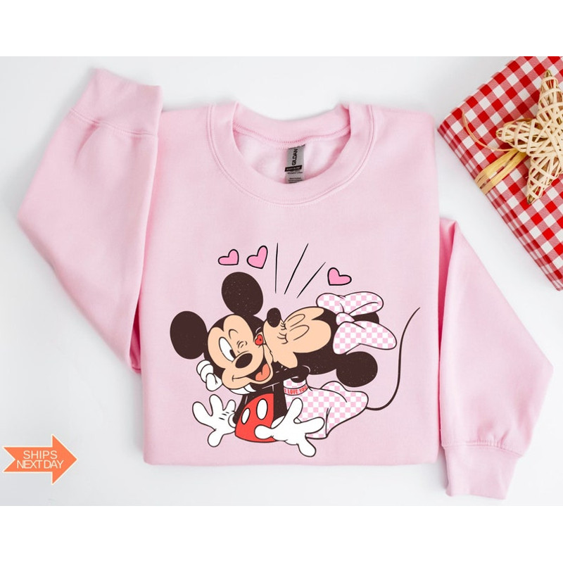 Vintage Mickey and Minnie Sweatshirt, Disney Valentines Day Sweatshirt, Disney Valentine's Day Shirt, Mickey Minnie Valentine Shirt1.jpg