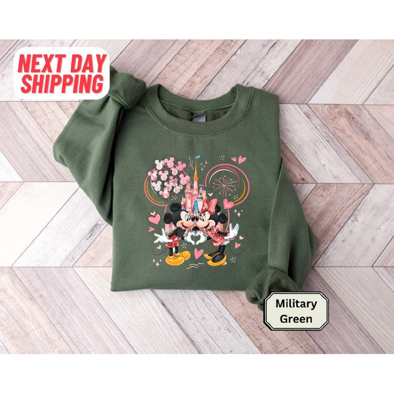 Comfort Colors® Mickey And Friends Valentines, Disneyland Valentines Day Sweatshirt, Disney Castle Shirt Disneyland Valentine Balloons Shirt1.jpg