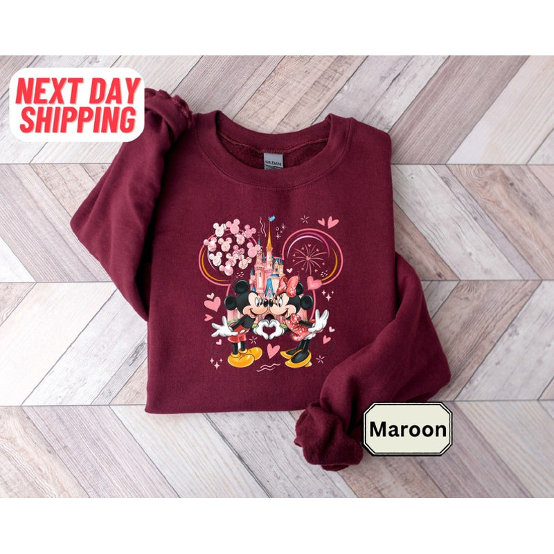 Comfort Colors® Mickey And Friends Valentines, Disneyland Valentines Day Sweatshirt, Disney Castle Shirt Disneyland Valentine Balloons Shirt2.jpg