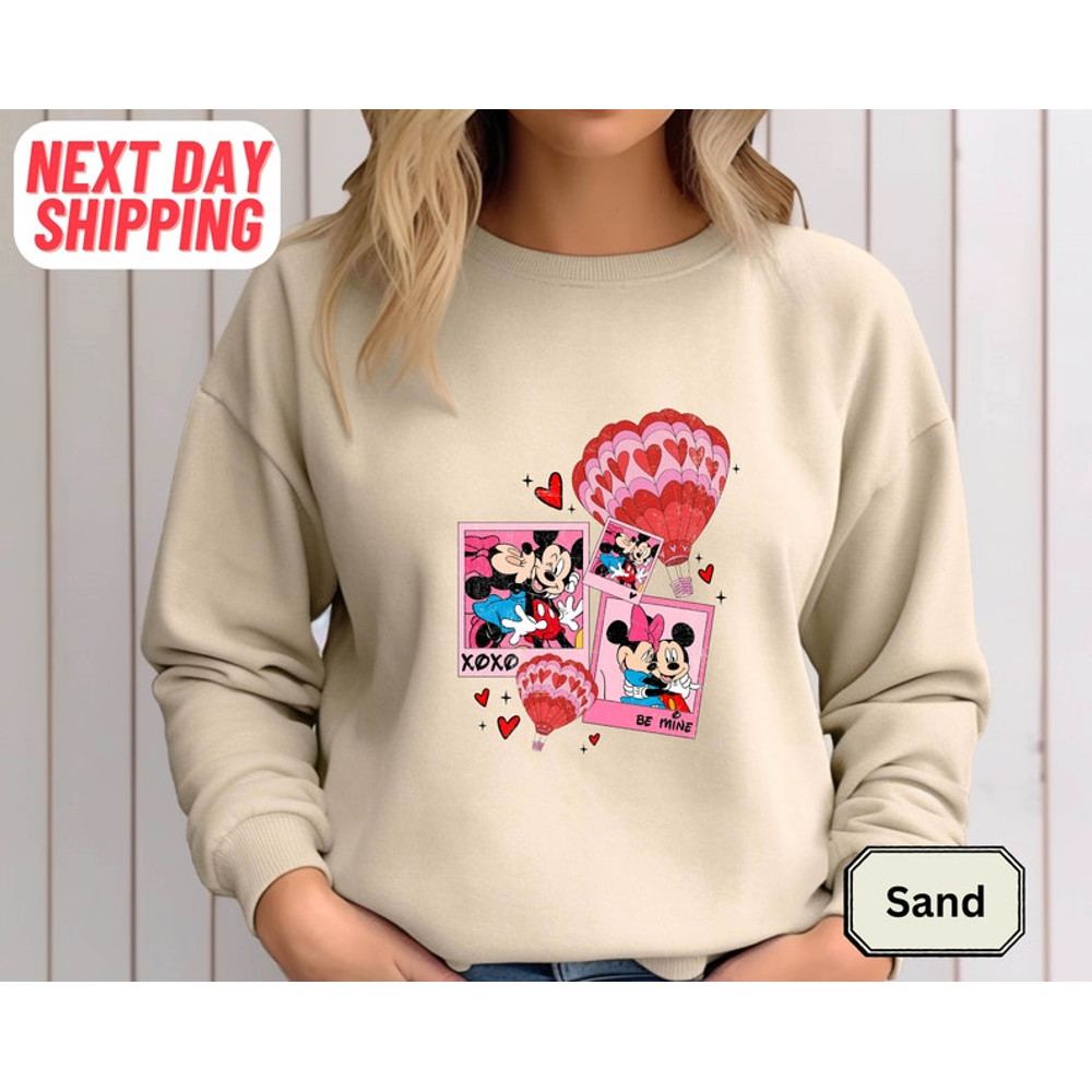 Mickey and Minnie Valentine Sweatshirt, Valentine's Day Gifts, Disneyland Balloons Shirt, Valentines Day Disney Sweater, Disney Family Trip2.jpg