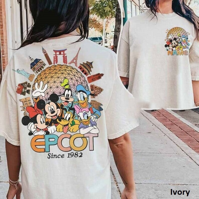 Two-sided Disney Epcot Shirt, Epcot Family Shirts, Disney Shirt, Disney World Shirt, Mickey And Friends Shirt, Disney Trip 2024 Shirt2.jpg