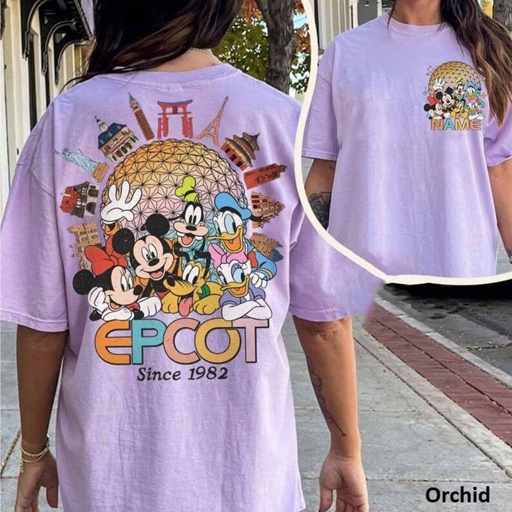Two-sided Disney Epcot Shirt, Epcot Family Shirts, Disney Shirt, Disney World Shirt, Mickey And Friends Shirt, Disney Trip 2024 Shirt3.jpg