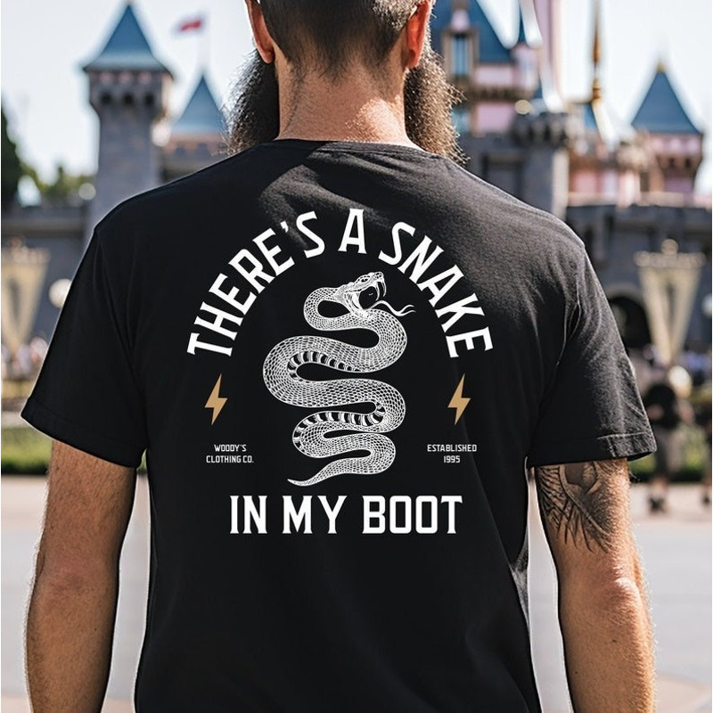 Snake In My Boot Unisex Shirt, Toy Story Shirt for Guys, Woody Toy Story Shirt for Men, Women, Retro Disney Tee4.jpg