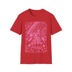 billy strings mushrooms and strawberries unisex adult softstyle t-shirt