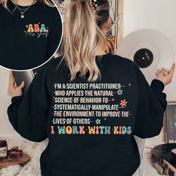 custom applied behavior analyst shirt, aba therapist shirt
