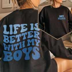 life is better with my boys shirt, boy mama tshirt