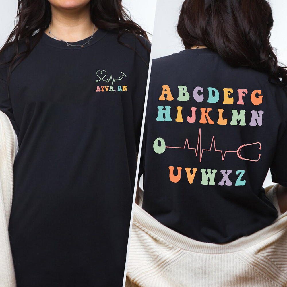 Nurse Alphabet Shirt, Heartbeat Alphabet Shirt, PQRST Nurse Shirt,Nursing School Shirt, Registered Nurse Shirt, Nursing Student Gift.jpg