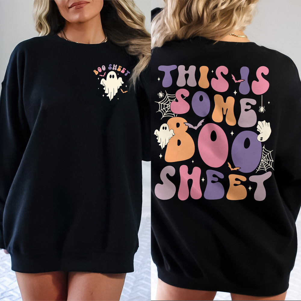 This Is Some Boo Sheet Halloween Shirt, Cute Ghost Shirt, Spooky Season Shirt, Halloween Party, Retro Halloween Sweatshirt.jpg