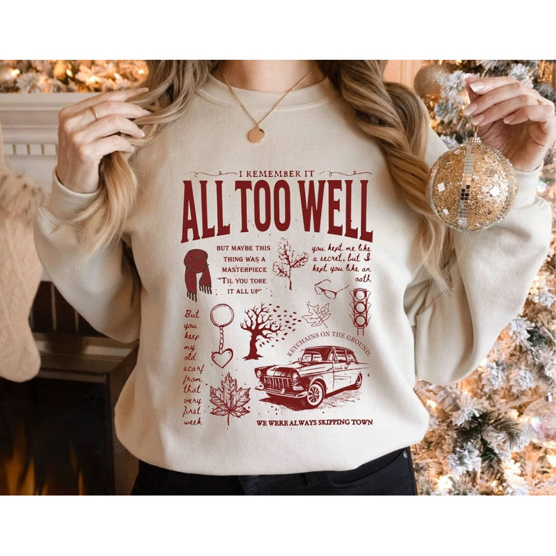 All Too Well Shirt, I Remember It Sweatshirt, All Too Well Hoodie, Country Music Sweater, All Too Well TShirt, Eras Tour Shirt.jpg
