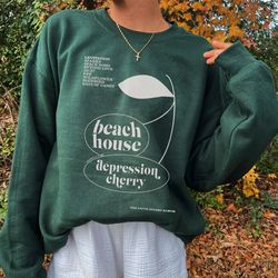 beach house  depression cherry  shirt, retro beach house shirt, beach house indie band merch