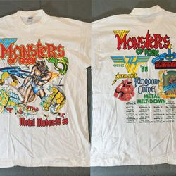 1988 van halen monsters of rock concert unisex t-shirt, van halen concert shirt, monsters of rock shirt, monsters shirt,