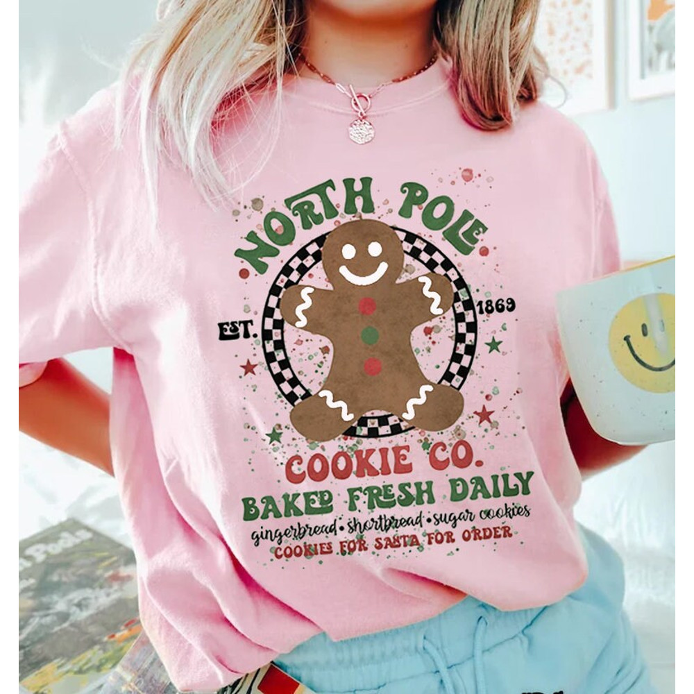 Christmas Gingerbread Cookie T-shirt Sweatshirt, Christmas Cookie CO. shirt, Gingerbread shirt, North Pole shirt, Retro Christmas.jpg