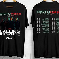 disturbed take back your life tour falling in reverse 2024 tour t-shirt sweatshirt, disturbed concert 2024, falling in r