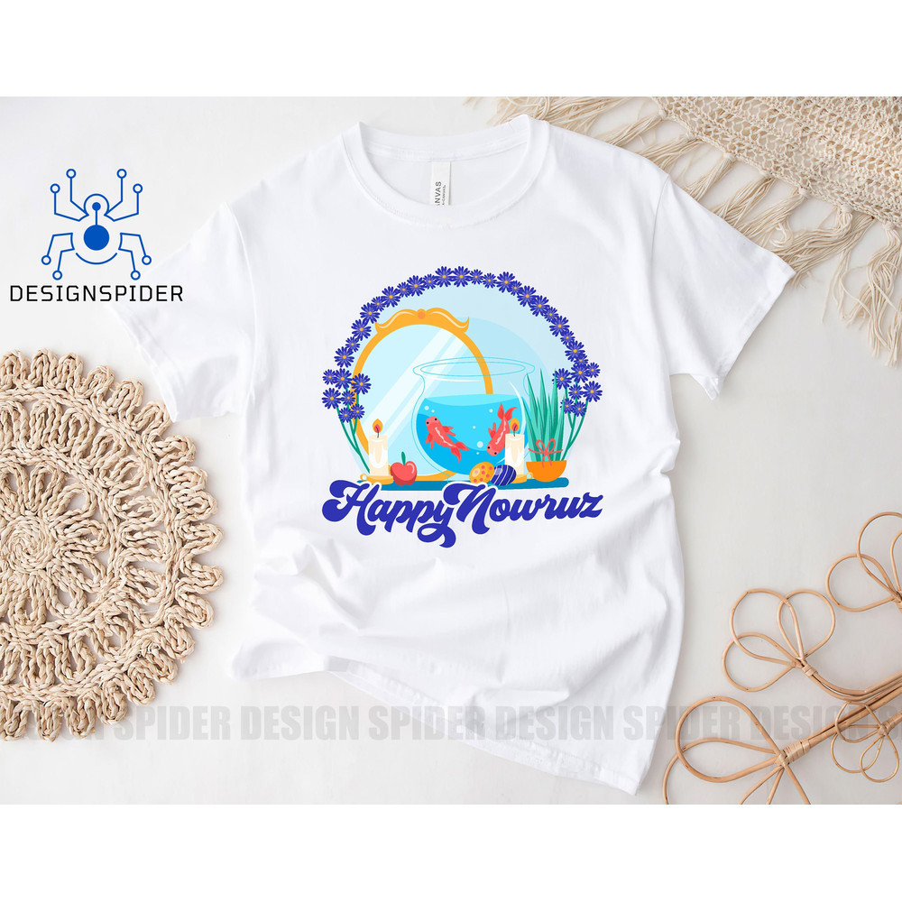 Cute Goldfish Happy Nowruz Shirt, Persian New Year Shirt, Iran Norooz 1399 Gift for Iranian.jpg