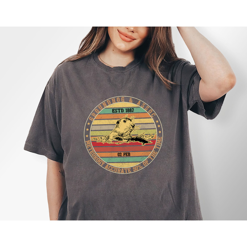 Retro Vintage Groundhog Day Shirt, Groundhog Meteorologist Shirt, Groundhog Woodchuck, Marmots Shirt.jpg