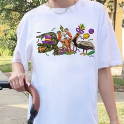 mardi gras alligator pelican crawfish sweatshirt, mardi gras sweatshirt, festival shirt