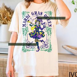mardi gras queen tee, comfort colors vintage mardi gras shirt, mardi gras shirt for women