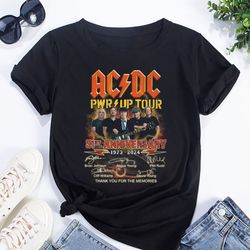 acdc band 51 years signatures t-shirt acdc band shirt