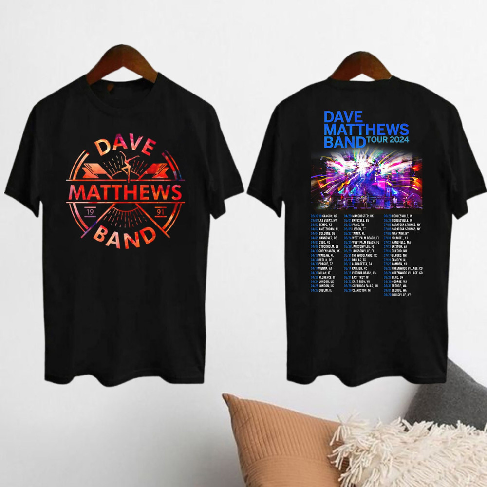 Graphic Dave Matthews Band Summer Tour 2024 Shirt, Dave Matthews Band Shirt, DMB Tour Merch, Dave Matthews Band Fan Gift, DMB Rock Band Tee.jpg