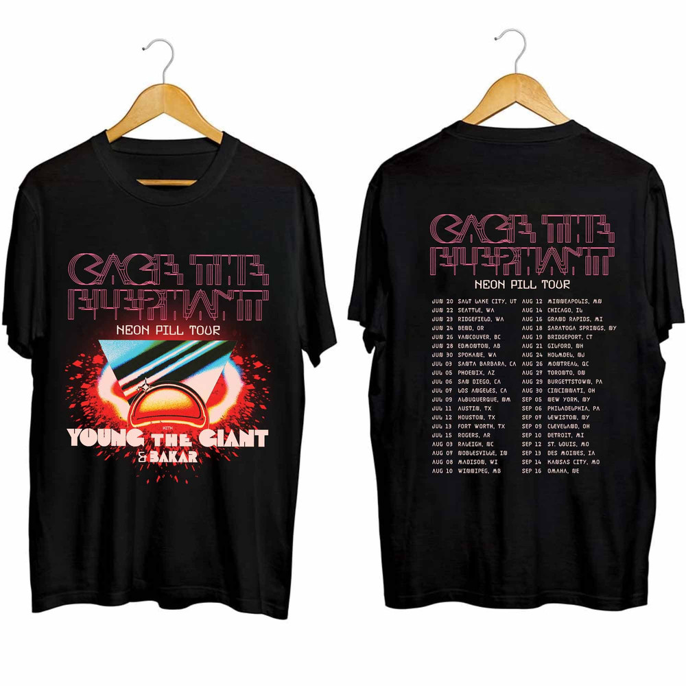 Cage the Elephant - Neon Pill Tour 2024 Shirt, Cage the Elephant Fan Shirt, Cage the Elephant 2024 Tour Shirt, Neon Pill 2024 Concert Shirt.jpg