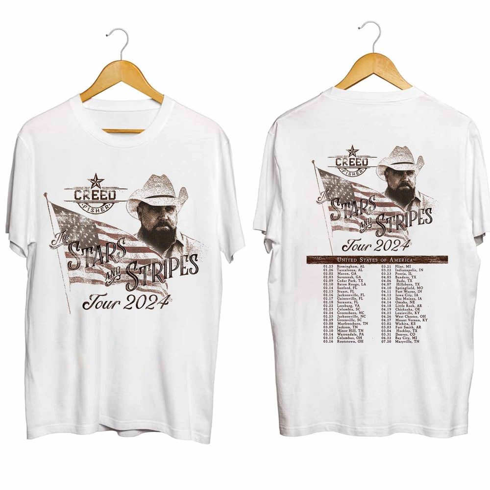 Creed Fisher - The Stars and Stripes Tour 2024 Shirt, Creed Fisher Fan Shirt, Creed Fisher 2024 Concert Shirt, The Stars and Stripes 2024.jpg