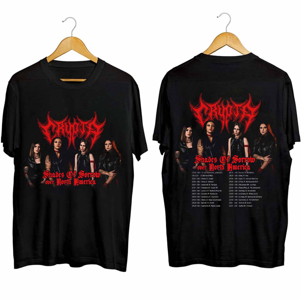 Crypta Shades Of Sorrow Over North America Tour 2024 Shirt, Crypta Band Fan Shirt, Crypta 2024 Concert Shirt.jpg