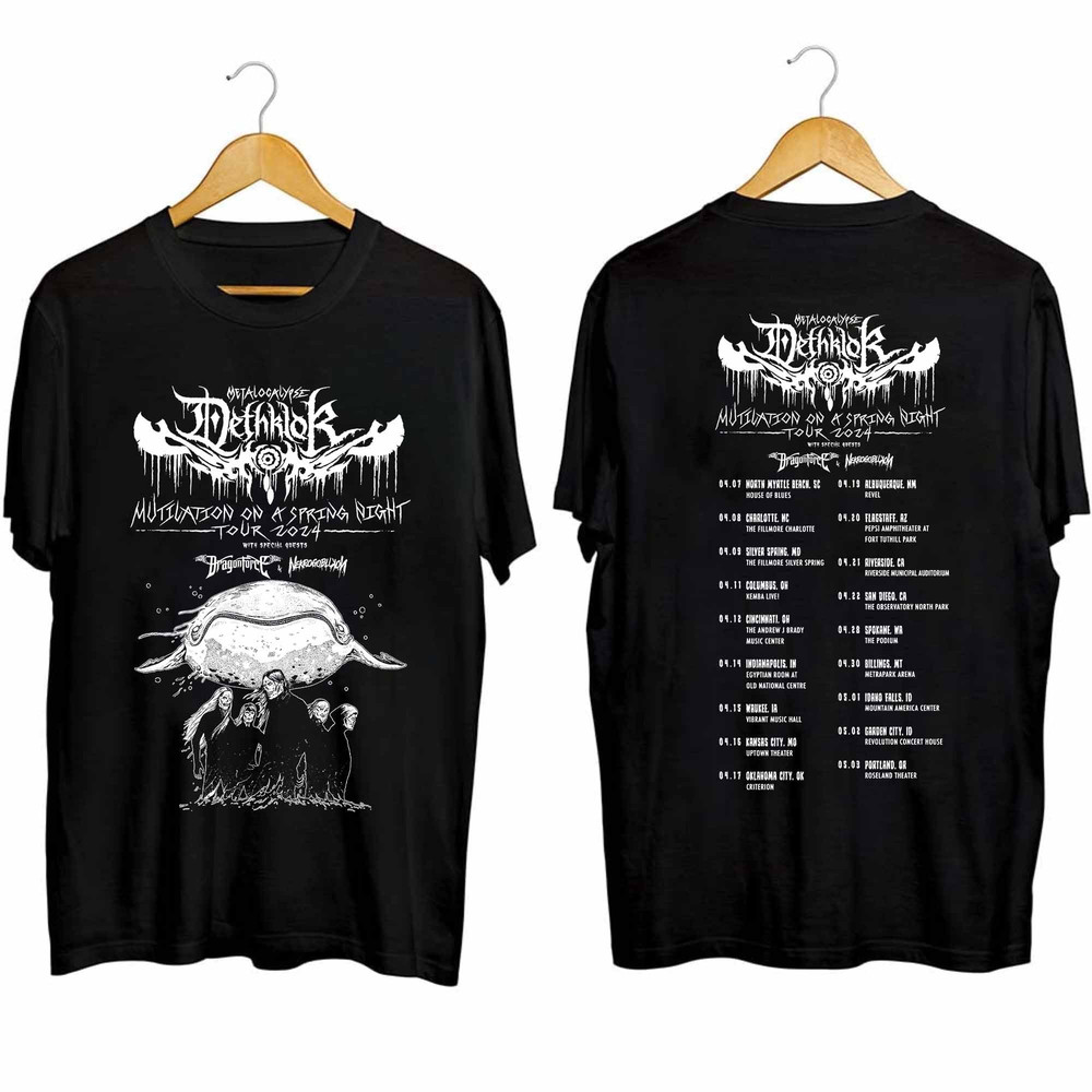 Dethklok Mutilation on a Spring Night 2024 Tour Shirt, Dethklok Band Fan Tee, Dethklok 2024 Concert Shirt, Mutilation on a Spring Night Tee.jpg