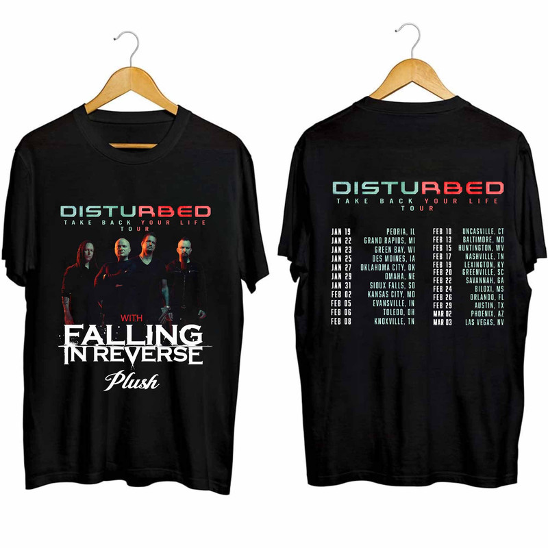 Disturbed 2024 Tour Shirt, Disturbed Band Fan Shirt, Disturbed 2024 Concert Shirt, Disturbed Heavy Metal Band Shirt.jpg