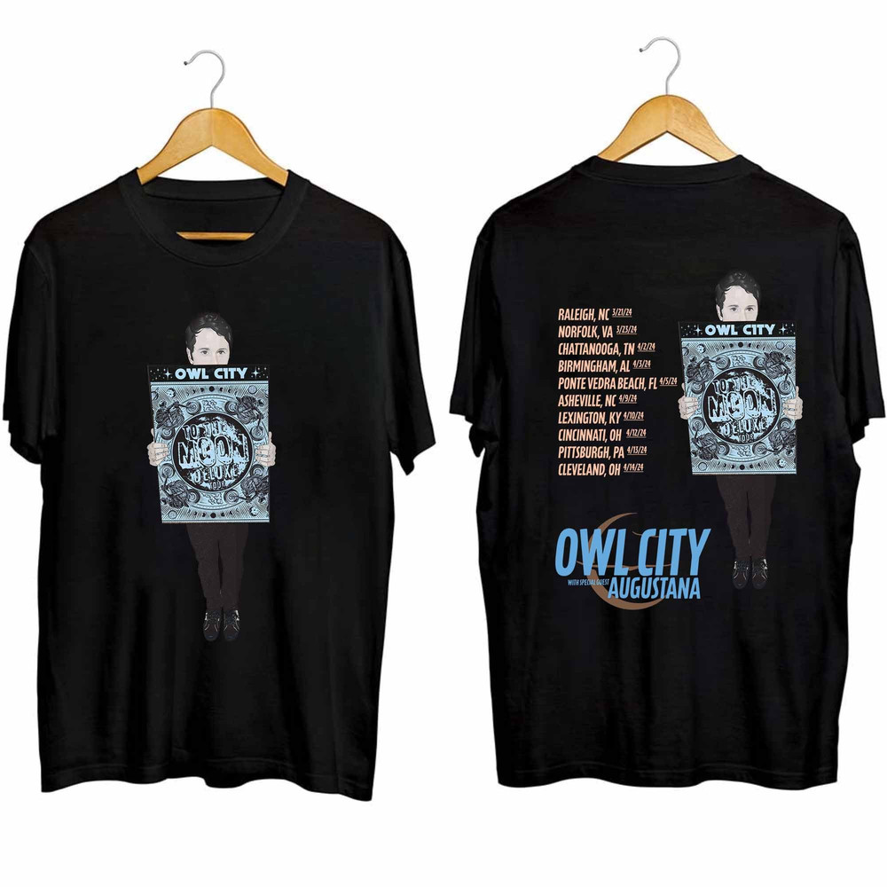 Owl City To The Moon Tour 2024 Shirt, Owl City Band Fan Shirt, Owl City 2024 Concert Shirt, To The Moon 2024 Concert For Fan Tee.jpg
