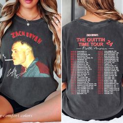 vintage zach bryan tour 2024 shirt,retro zach bryan 2024 the quittin time tour shirt