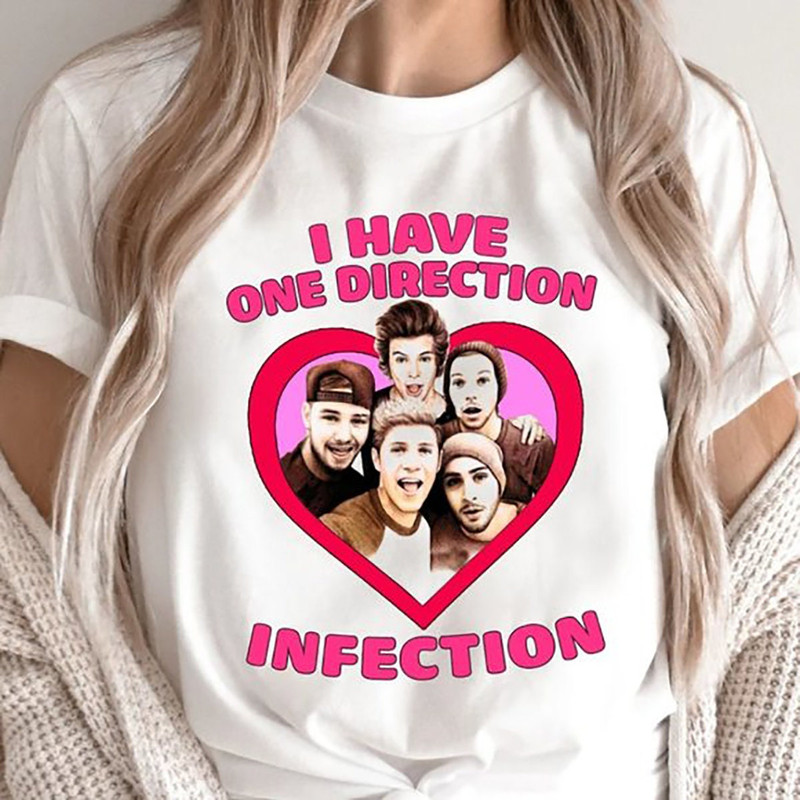 1D Infection Unisex Tee Shirt, 1D Funny Classic Tee Shirt Merch, One Infection Fan, Direction Lovers Gift, One Direction Metal Shirt, 1D Tee 1.jpg