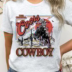 coors cowboy comfort colors t-shirt, vintage wester shirt, retro rodeo shirt, comfort colors graphic cowboy tee, wester